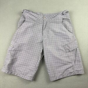 Fox Shorts Mens 34 Gray Mountain Biking Water Outdoor Adjustable Houndstooth